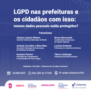 card divulgação debate LGPD unisinos 24/08
